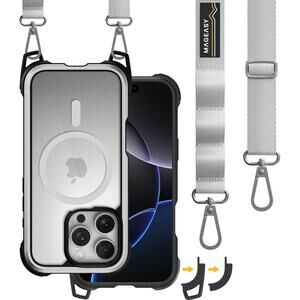 MAGEASY Designed For IPhone 16 Pro Case With Strap - 20ft Drop Protection